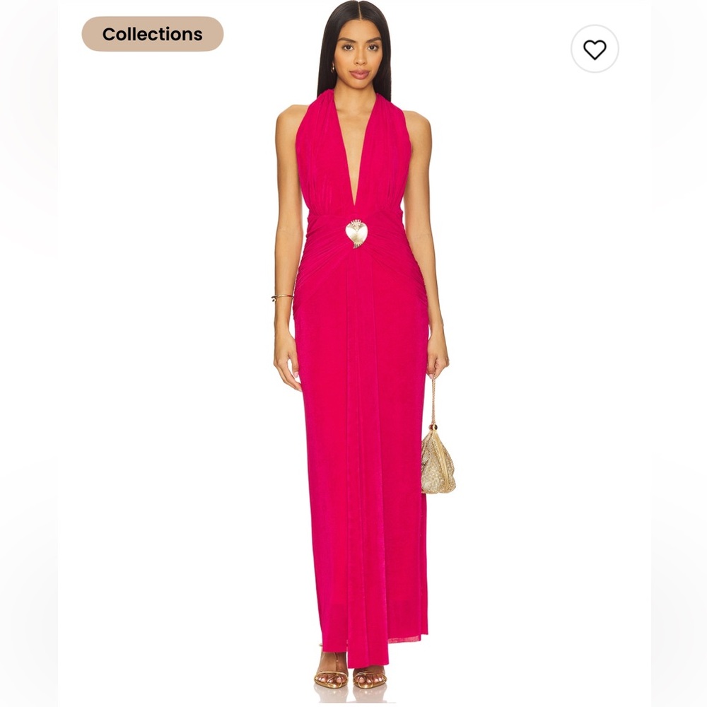 PatBO Radiant Jersey Halter neck Gown 4 36 NWT